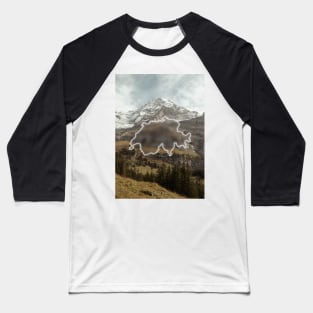 Switzerland Country Map | Luminous Landscapes Baseball T-Shirt